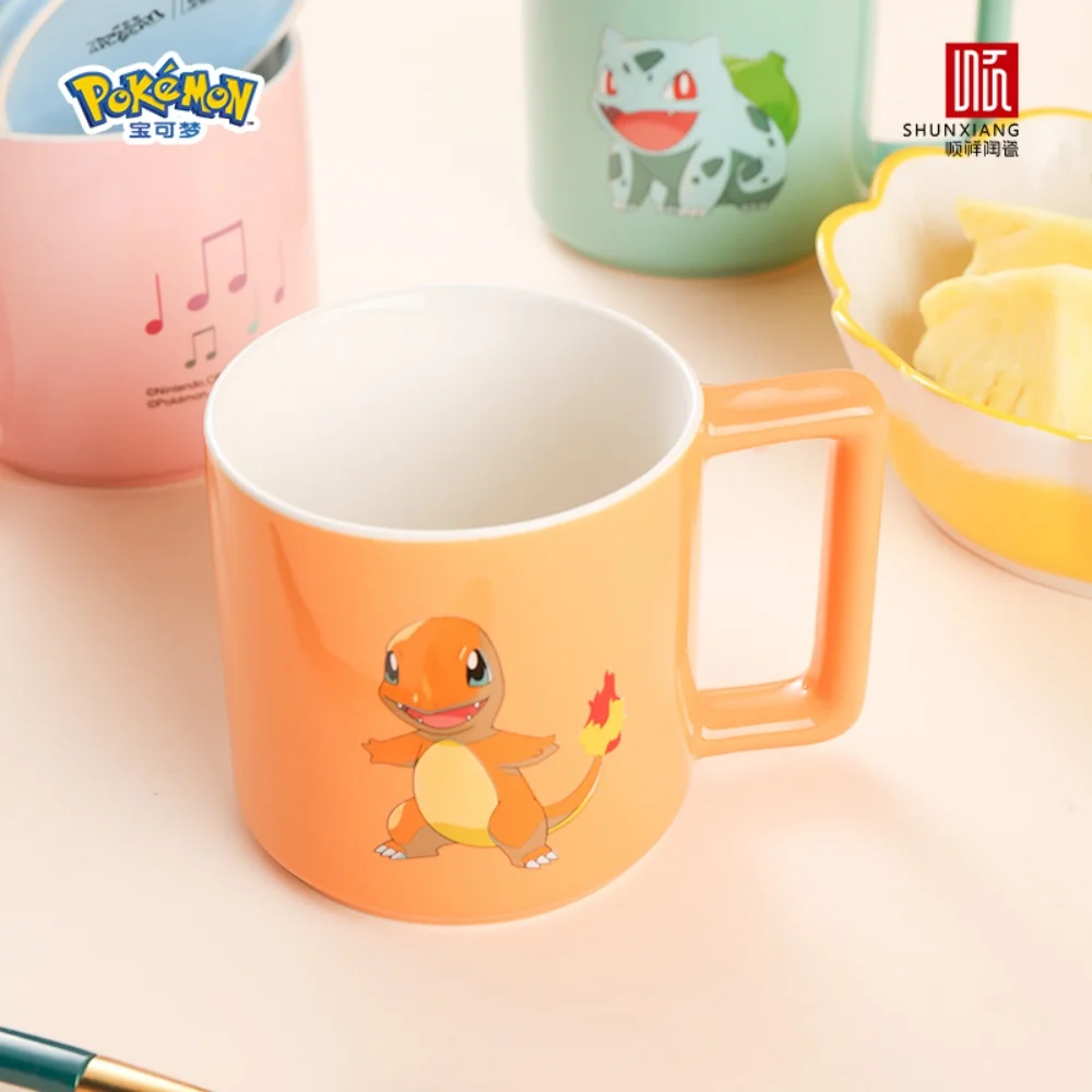 シュンシャン ポケモン公式ライセンス ヒトカゲ セラミックコーヒーマグ かわいいドリンク食器 コーヒーミルクカップ カワイイ家庭用ウォーターカップ
