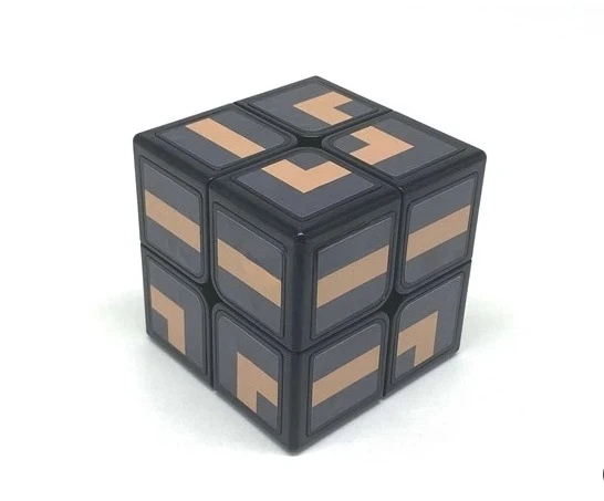 OS Cube di Ilya Osipov (corpo nero e adesivi labirinto a 6 colori)