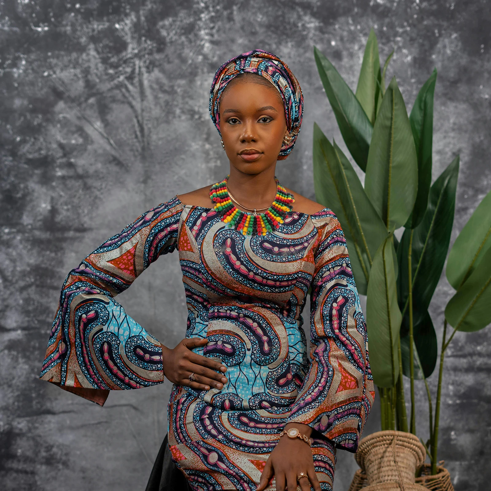 Африканское деревянное ожерелье из бисера ручной работы, многослойное тканое красочное колье, этнические украшения для женщин, длинная цепочка из бисера, вечеринка в стиле бохо