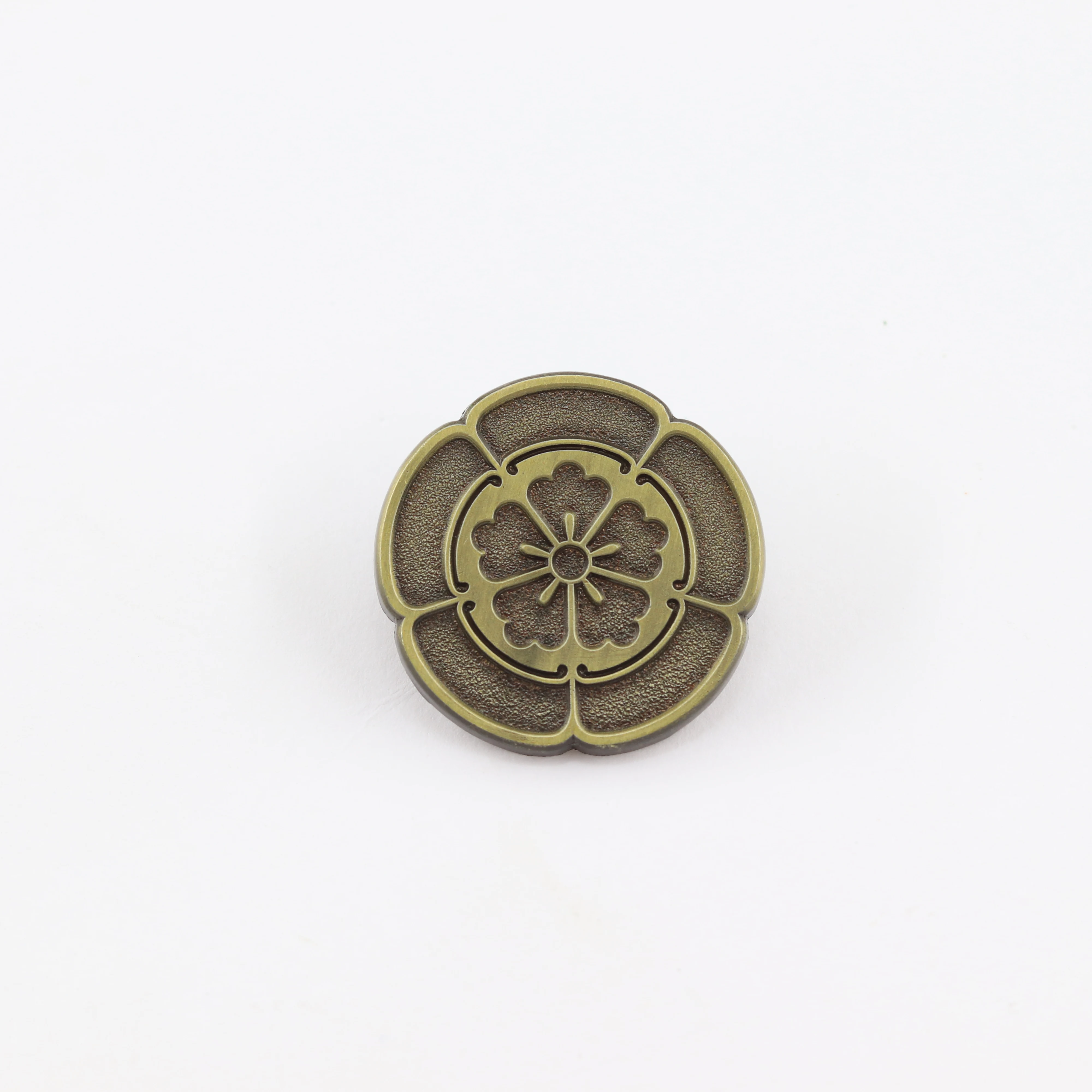 Vintage Japanisches Oda Mokko Kamon Blumen Anstecknadel Manschettenknöpfe Krawattenklammer Set Retro Bronze Brosche Herren Formelle Anzug-Accessoires Geschenk – Detail 16