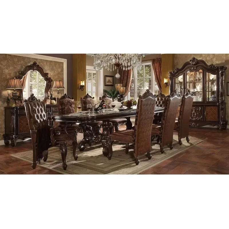 #High End Designer Leonardo Light Green Italian Villa Natura Oval Marble Granite Dining Table