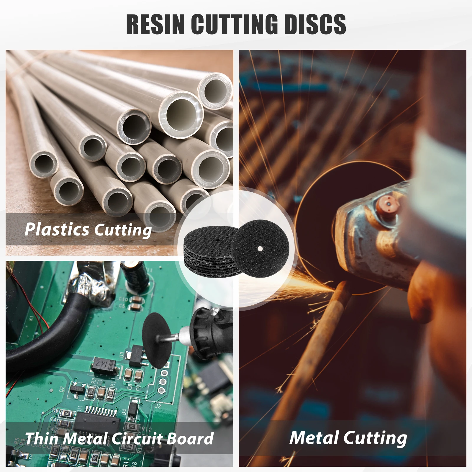Diamante Circular Saw Blade, Resina Wood Cutting Disc Set, HSS Circular Saw Blade, Ferramenta rotativa, 4 pcs, 128pcs