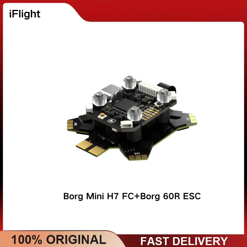 iFlight Borg Mini H7 60A 4-8S Flight Controller Stack Built-in SMD ELRS 2.4G Receiver BL32 20x20mm for FPV Drone