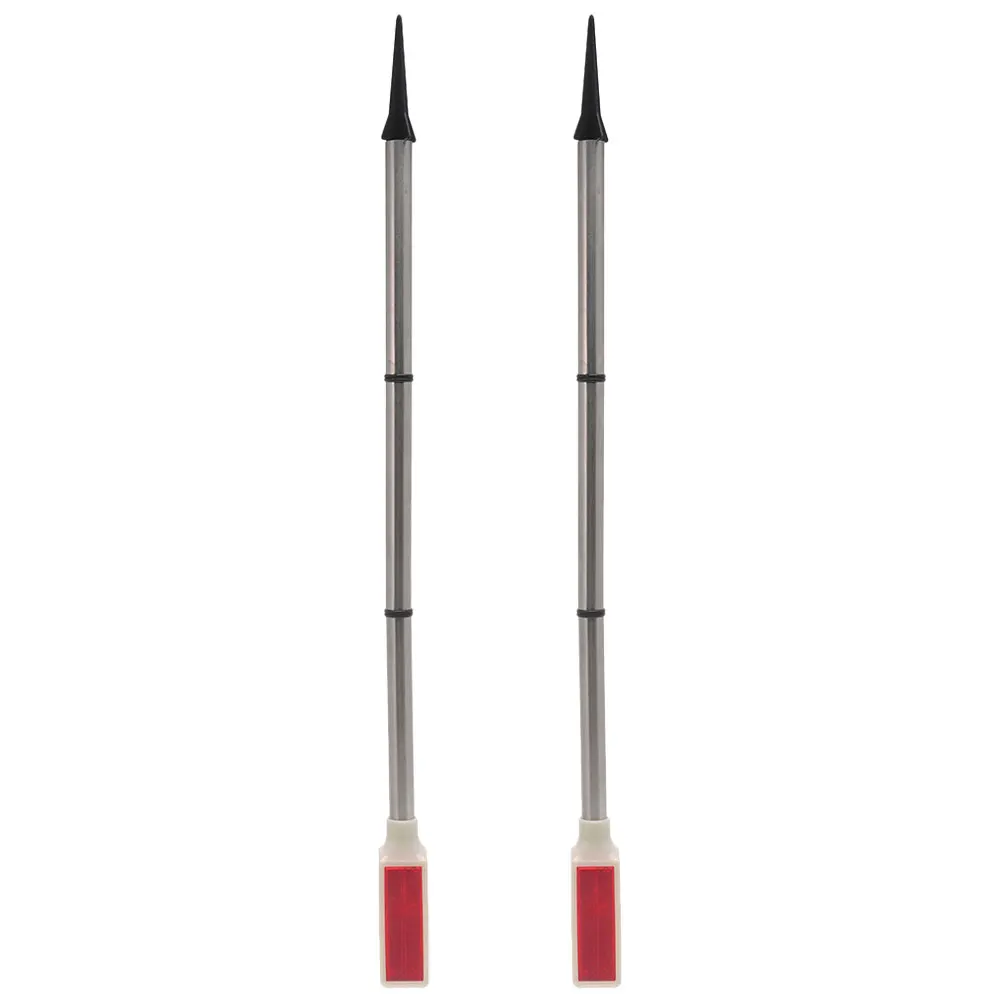 2PCS Solar Roadblock Lights Waterproof Driveway Markers Reflective Stake Warning Safety Signals Landscape Car Truck Strobe