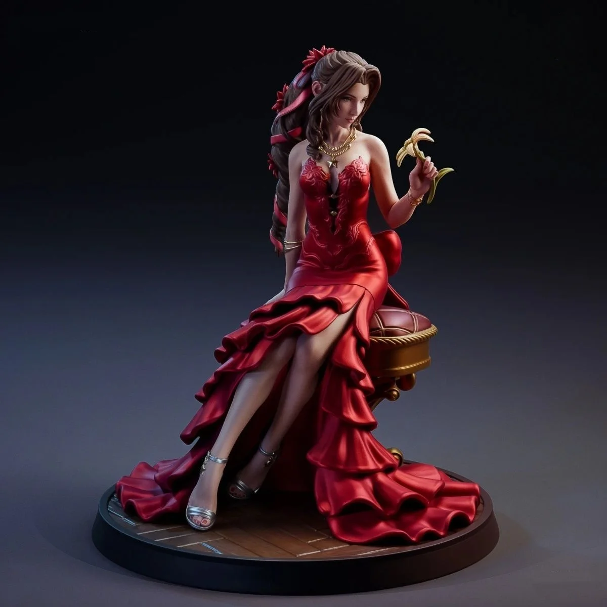 

1/24 Scale 80mm Resin Figure Assemble Model Kit Alice in red dress Unassembled Unpainted 3D printing statue toy 1343