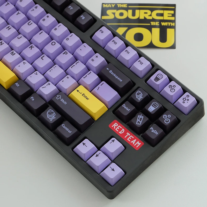 GMK Taro 146 مفتاحًا/مجموعة Keycap PBT التسامي Keycap الكرز الشخصي يناسب 61/64/87/96/104 لوحة المفاتيح الميكانيكية Cherry MX Keycaps