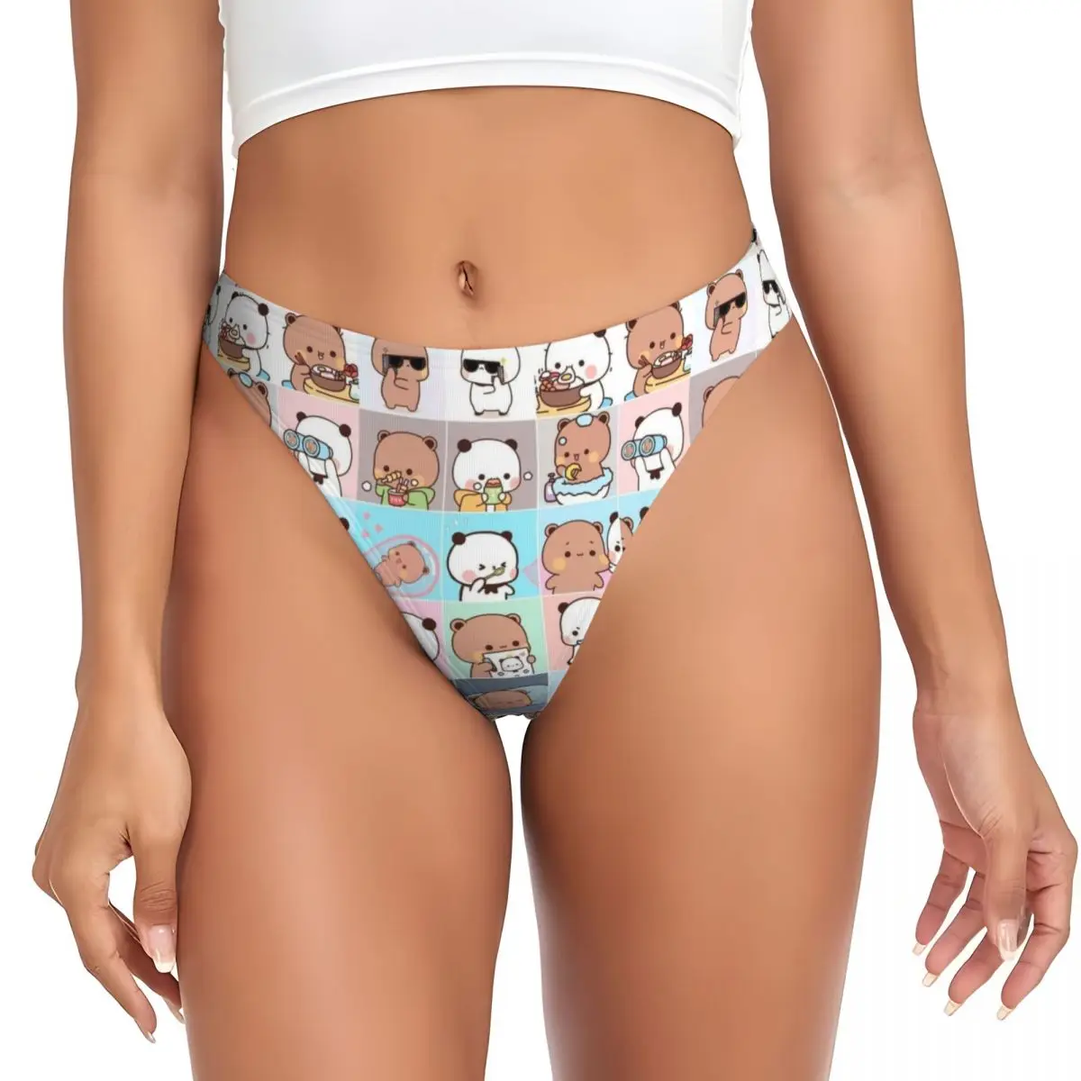 Tanga personalizado Bubu Dudu para mujer, bragas elásticas, ropa interior