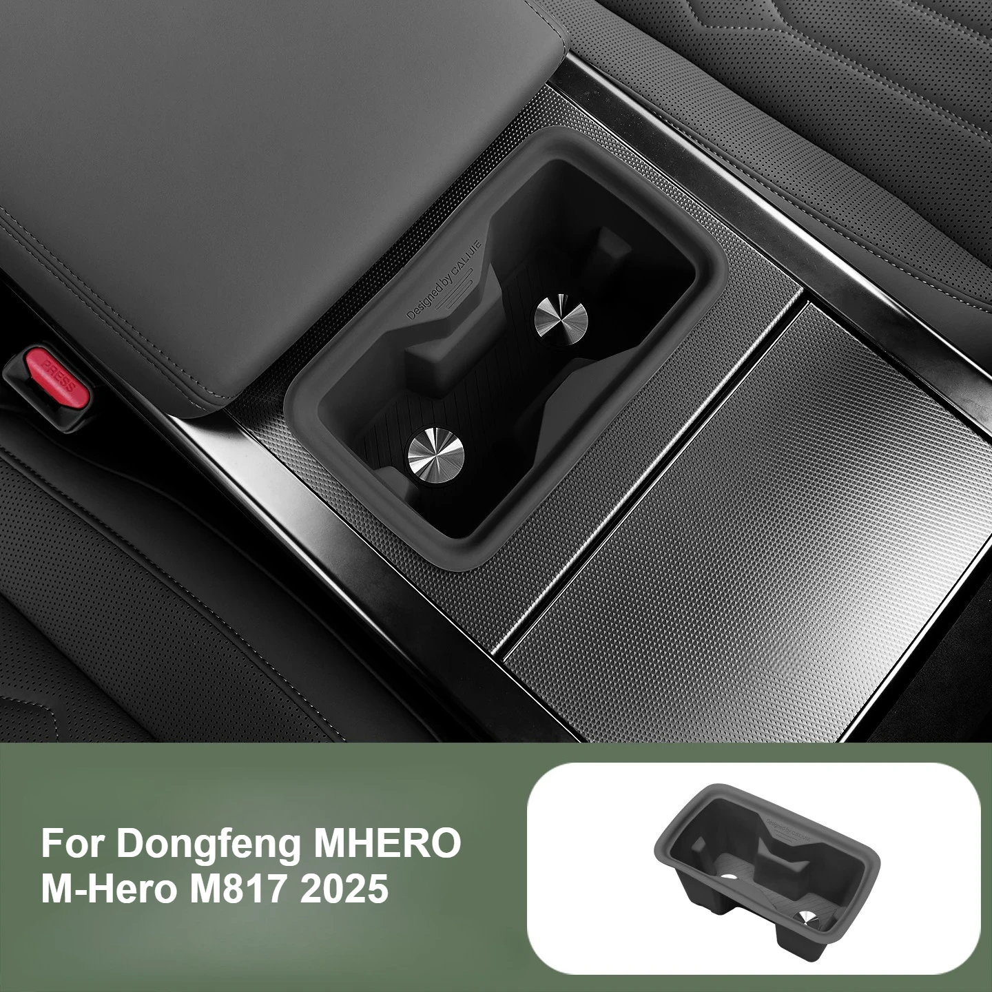 

For Dongfeng MHERO M-Hero M817 2025 Center Console Cup Silicone Pad Cup Holder Non-Slip Mat Car Interior Accessories
