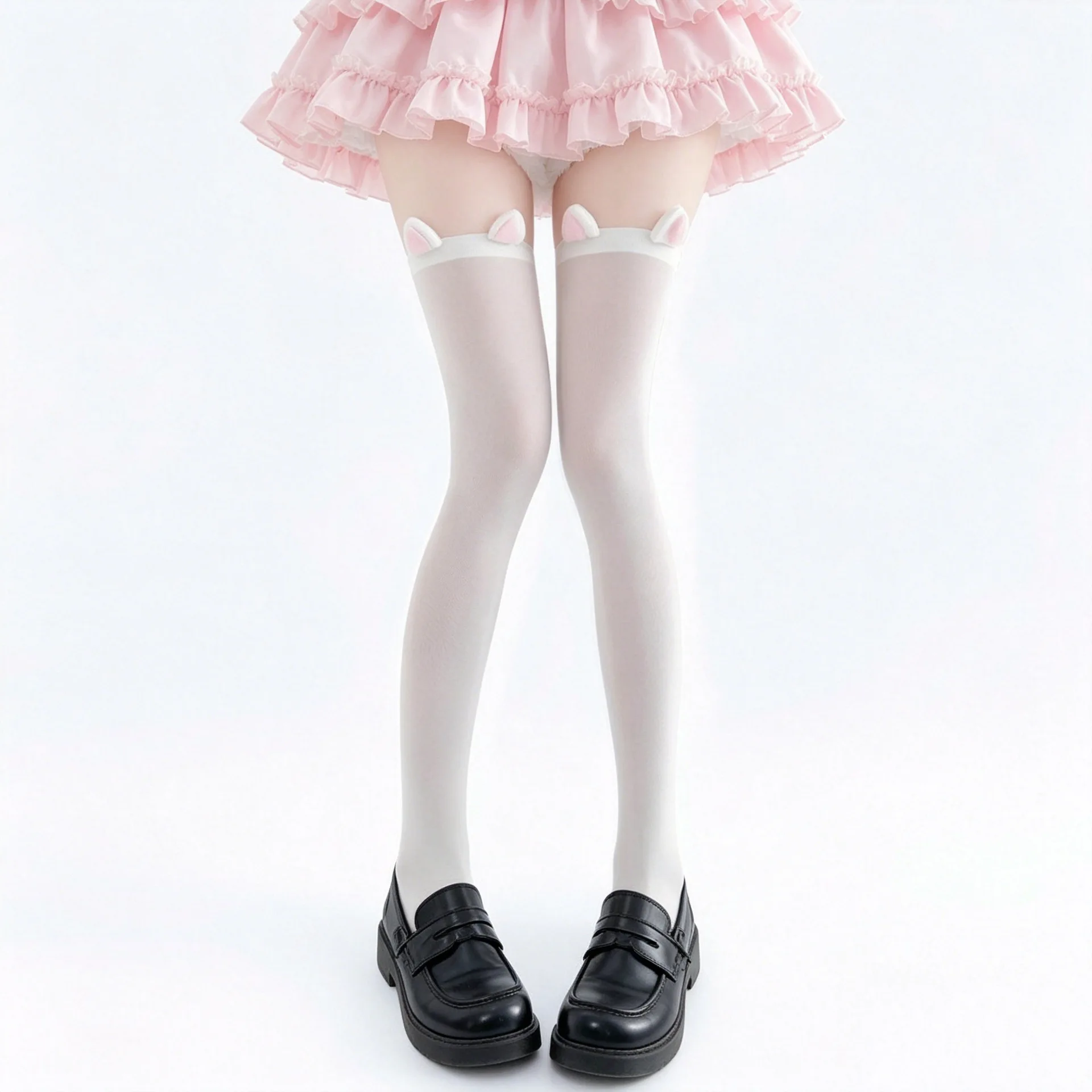 Kawaii Bunny Ear Thigh High Socks Over The Knee Socks with Cats Rabbit Ears for Women Teens Japanese Anime Thigh High Stockings