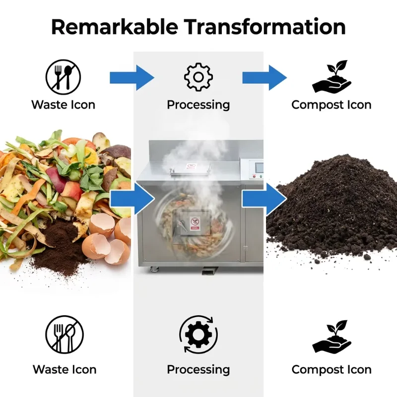 Eco-friendly Automatic Food Waste Garbage Disposal Food Waste Machine for Restaurant Waste Treatment