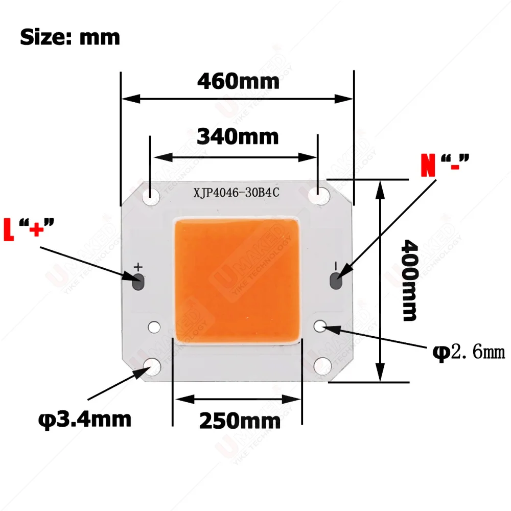 50W High Power LED Chip COB Lights DC12V DC32V Light Beads White Warm White Cold White Full Spectrum 3000K-30000K