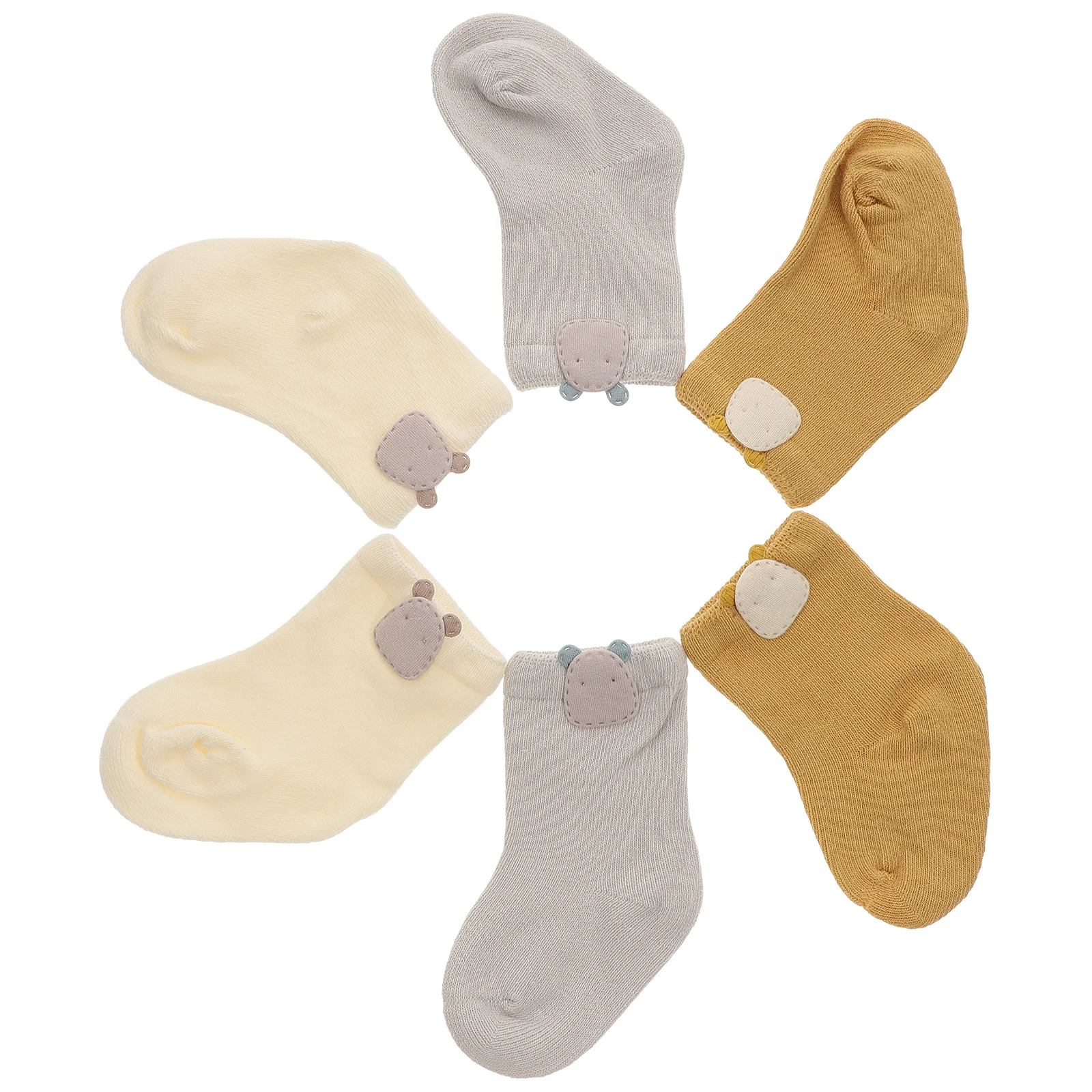 

3Pair Baby Socks Cotton Newborn Non Slip Soft Breathable Cartoon Kids Socks Panda Pattern Spring Autumn Stockings Size Xs 0-6