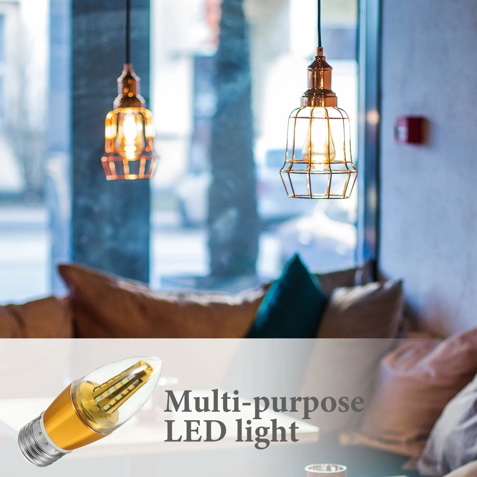 

2 PCS Decorative Light Bulb Small Screw Color Changing LED Smart Golden Multi-purpose
