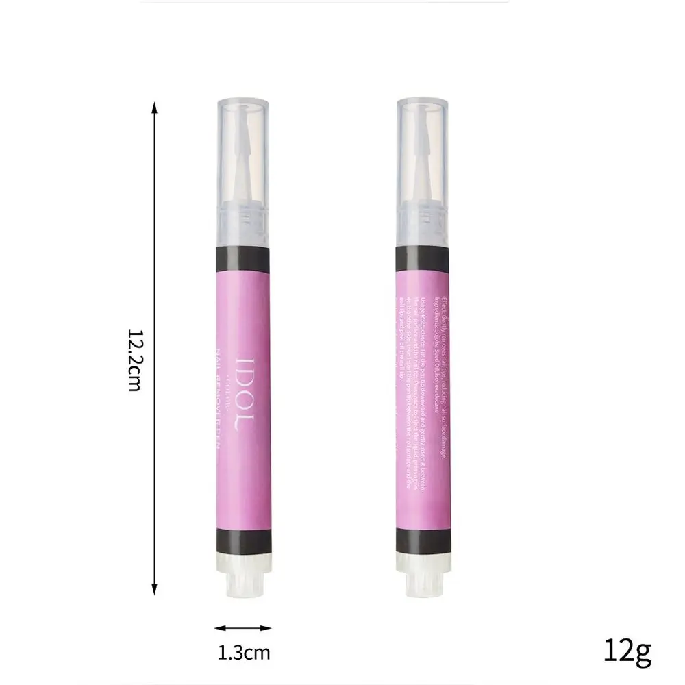 قلم مزيل طلاء الأظافر اللطيف الخالي من الكحول لإزالة الأظافر من الأكريليك/جل آمن وخالي من التلف