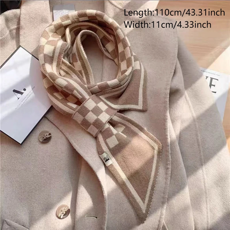 Winter Fake Collar Warmer Cross Tie Scarf For Women Ring Geometric Neckscarf Elegant Ladies Windproof Neck Protection Scarves