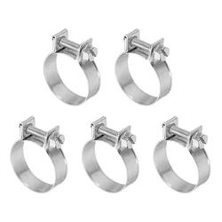 Uxcell 5/10 pz In Acciaio Inox Mini Iniezione Carburante Fascette Per Tubi Morsetto Regolabile Per Tubi Cavi Tubi Linee di Carburante 6-34mm