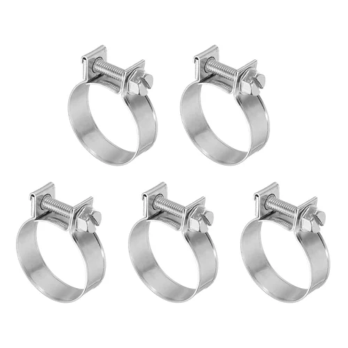 Uxcell 5/10 Uds Mini abrazaderas de manguera de inyección de combustible de acero inoxidable abrazadera ajustable para mangueras tubos Cables tubos líneas de combustible 6-34mm