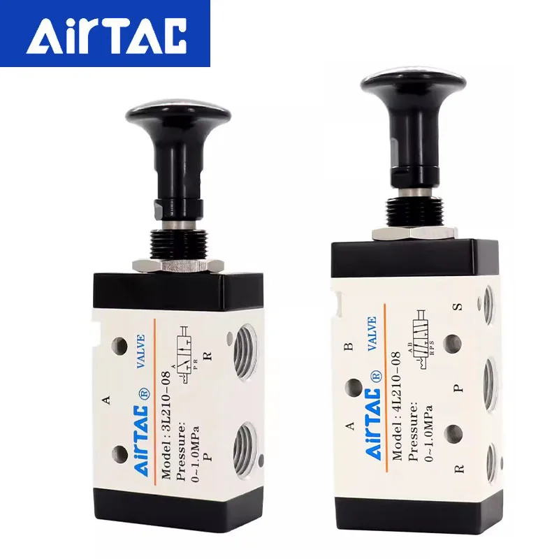 

AirTAC 3L Two Position Three-way 4L Two Position Five Way Manual Pull Valve 110/210/310-06/08/10 Manual Directional Valve