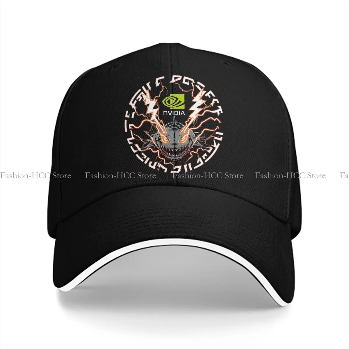 Pure Color Dad Hats Gforce The Striking Shark Hat Sun Visor Baseball Caps Nvidia Peaked Cap