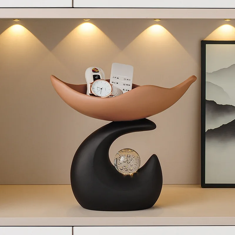 Light Luxury and High-end Sense Come and Go, Entrance Key Storage Ornament, Home Living Room Desktop Shoe Cabinet Decoration