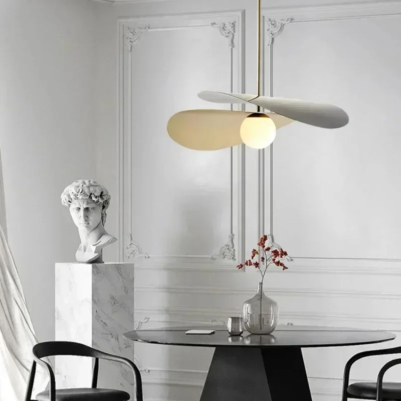 

SANDYHA Nordic Fan Shaped Pendant Light Glass Ball LED Lamp for Living Room Bedroom Dining Table Modern Decoration Lighting