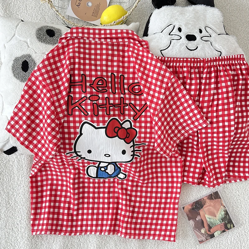 

Summer pajamas women's short-sleeved shorts Hello Kitty cute cartoon loungewear set