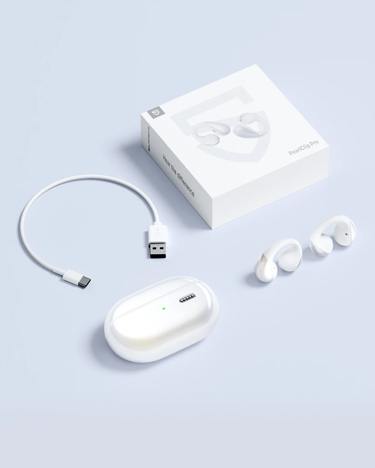 سماعات أذن SoundPEATS PearlClip Pro مفتوحة الأذن سماعات رأس لاسلكية بلوتوث 5.4 سماعات أذن مريحة للغاية بمشبك على براعم الأذن 24 ساعة للعب