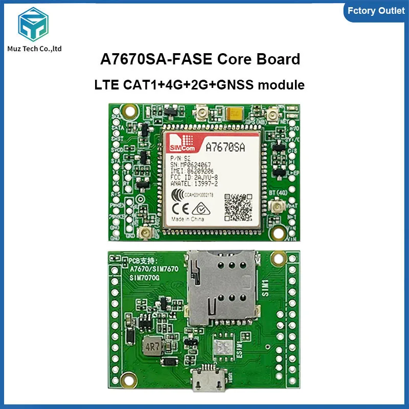 SIMcom A7670SA-FASE Core Board LTE CAT1 Module 4G 2G with GNSS breakout kit Modem Board for New Zealand/Australia/South America