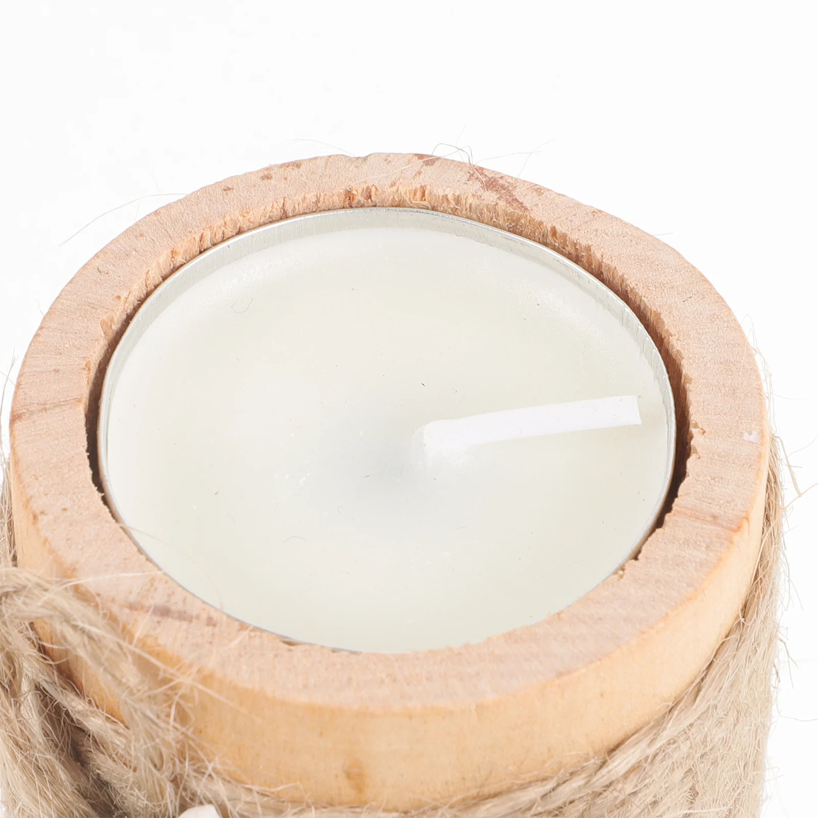 حامل خشبي صغير على الطراز الريفي حامل إضاءة الشاي لتزيين سطح المكتب وحفلات الزفاف وأعياد الميلاد والاحتفال بعطلات