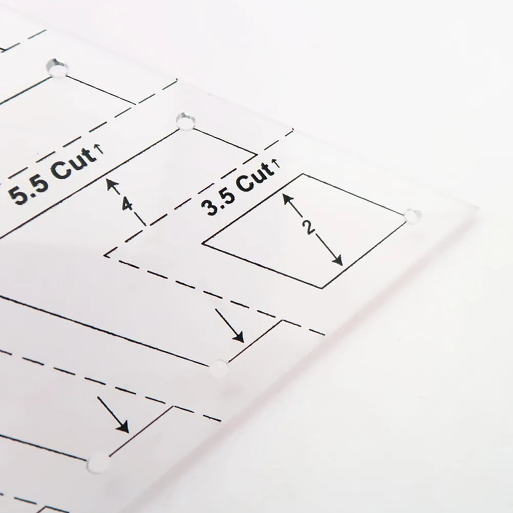 Acrylic Quilting Ruler 60 Degree Clear Transparent Template with Common Numbering Angle System for Sewing Cutting Embroidery view 5