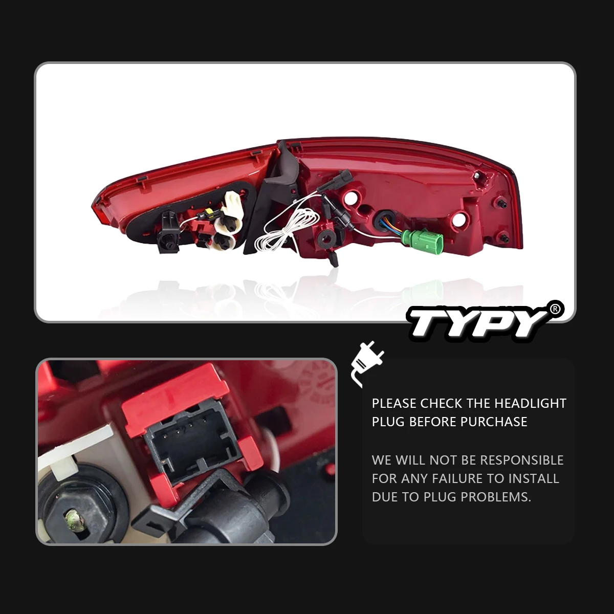 TYPY Luci posteriori per auto per Audi A5 2008-2016 LED Lampade posteriori per auto Luci diurne Indicatori di direzione dinamici Accessori auto