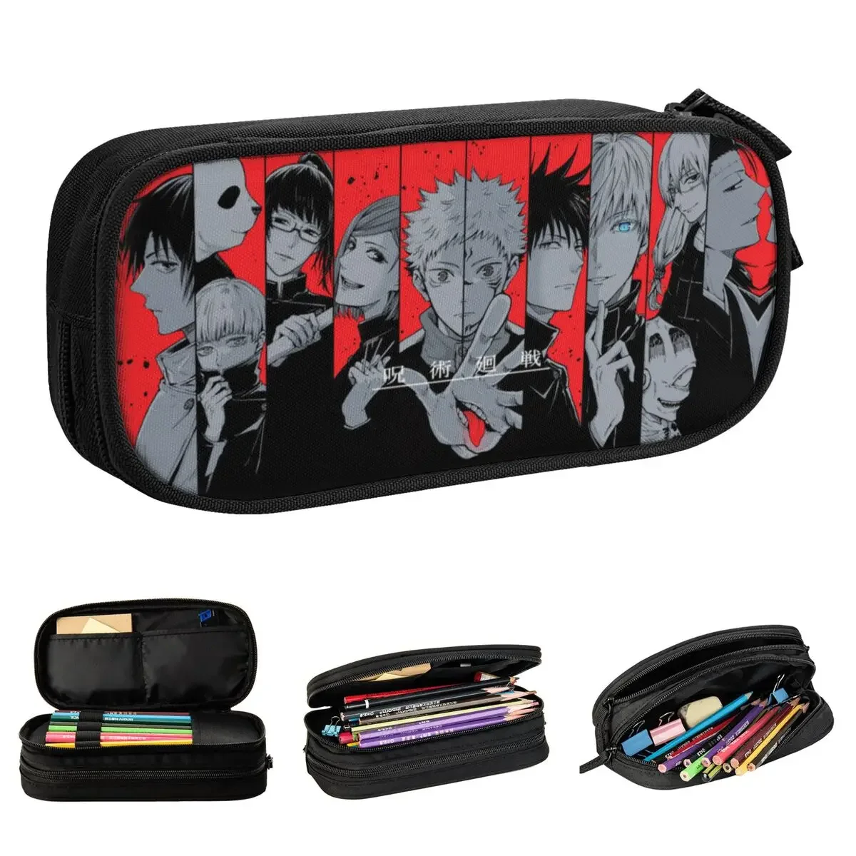 Jujutsu Kaisen Pencil Case Fashion Gojo Satoru Pen Bags Student Big Capacity School Supplies Gift Pencilcases