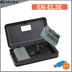 2400mAh EN-EL3E EN EL3 EL3a Camera Battery with LCD Charger For Nikon ENEL3e D30 D50 D70 D70S D90 D80 D100 D200 D300 D300S