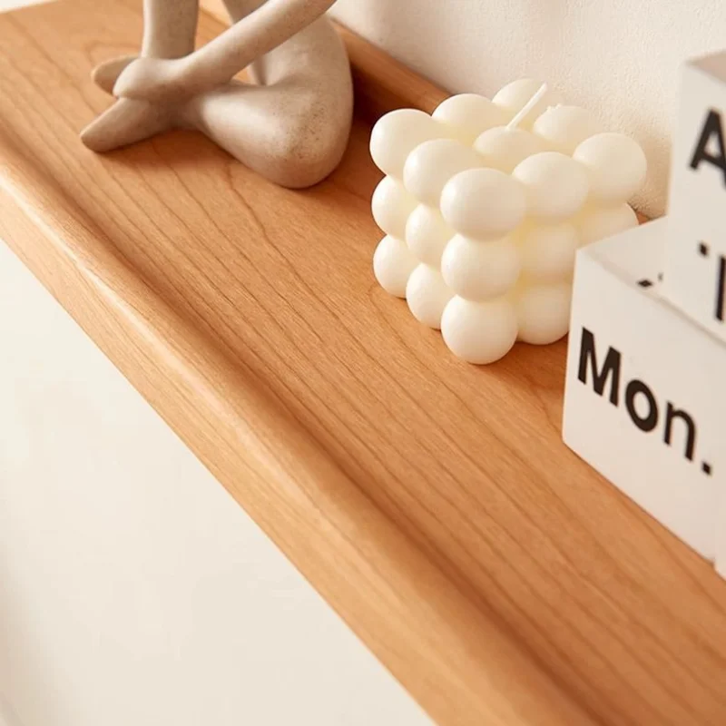 Wall-mounted Storage Holders Nordic Simple Organizer Shelf Single Layer Wooden Floating Wall Shelves Home Storage Organization