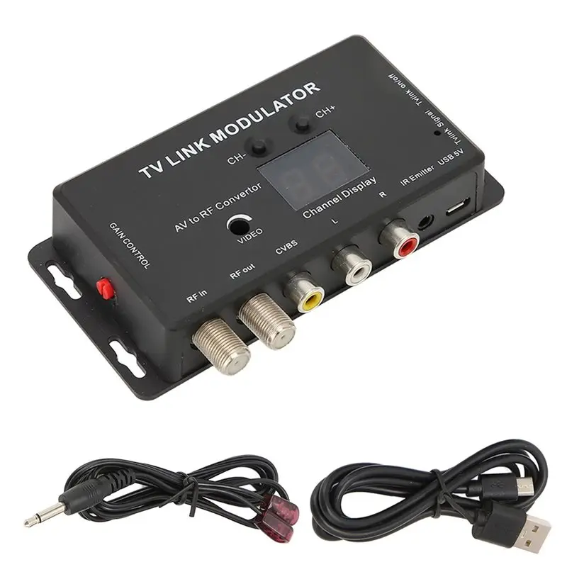 [b24b-】-electronic-uhf-home-converter-rf-modulator-tv-link-modulator-tm70rg-support-pal-ntsc-adjustable-output-gain