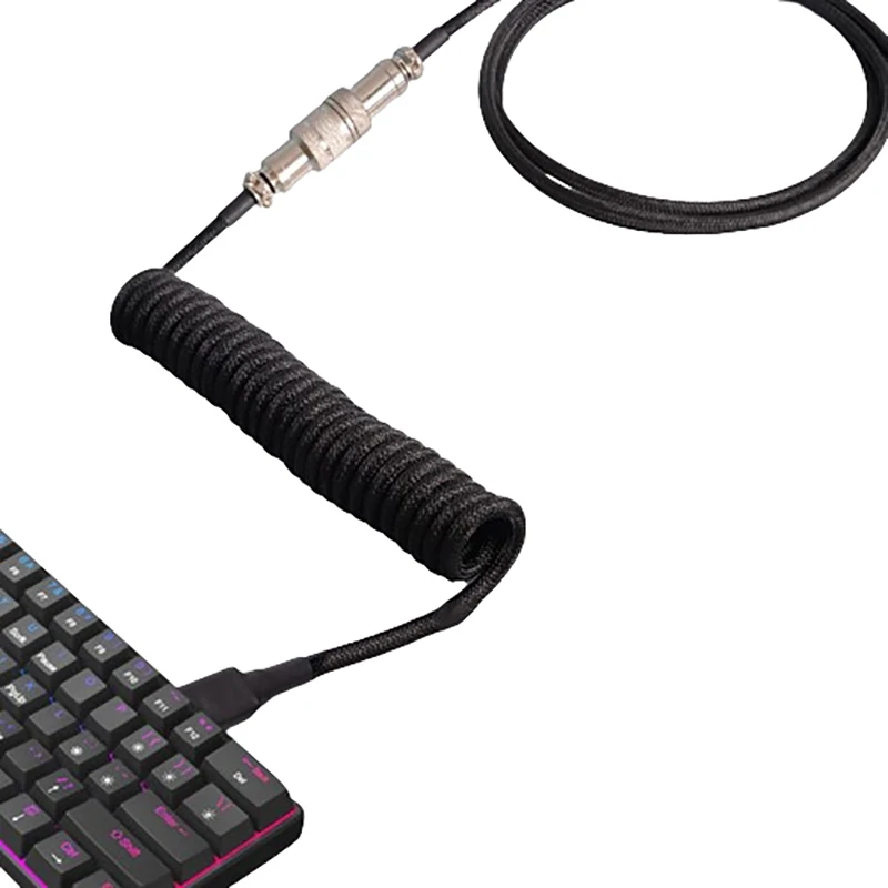 

3M Type C Mechanical Keyboard Coiled Cable USB Keyboard Wire Mechanical Keyboard Aviator Desktop Computer Aviation Connector