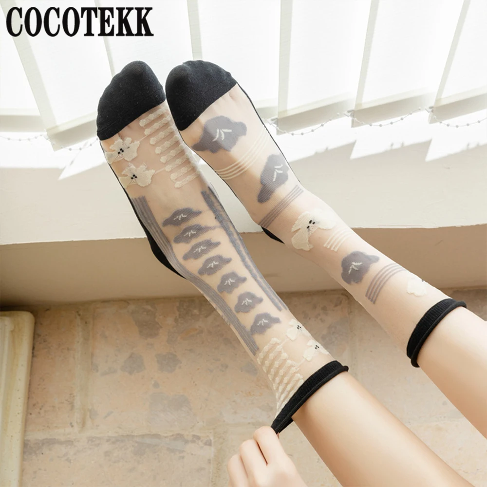 Women's Socks Spring Summer New Stockings Plant Cactus Graffiti Cotton Socks Personality Fashion Straight Trend Street Socks