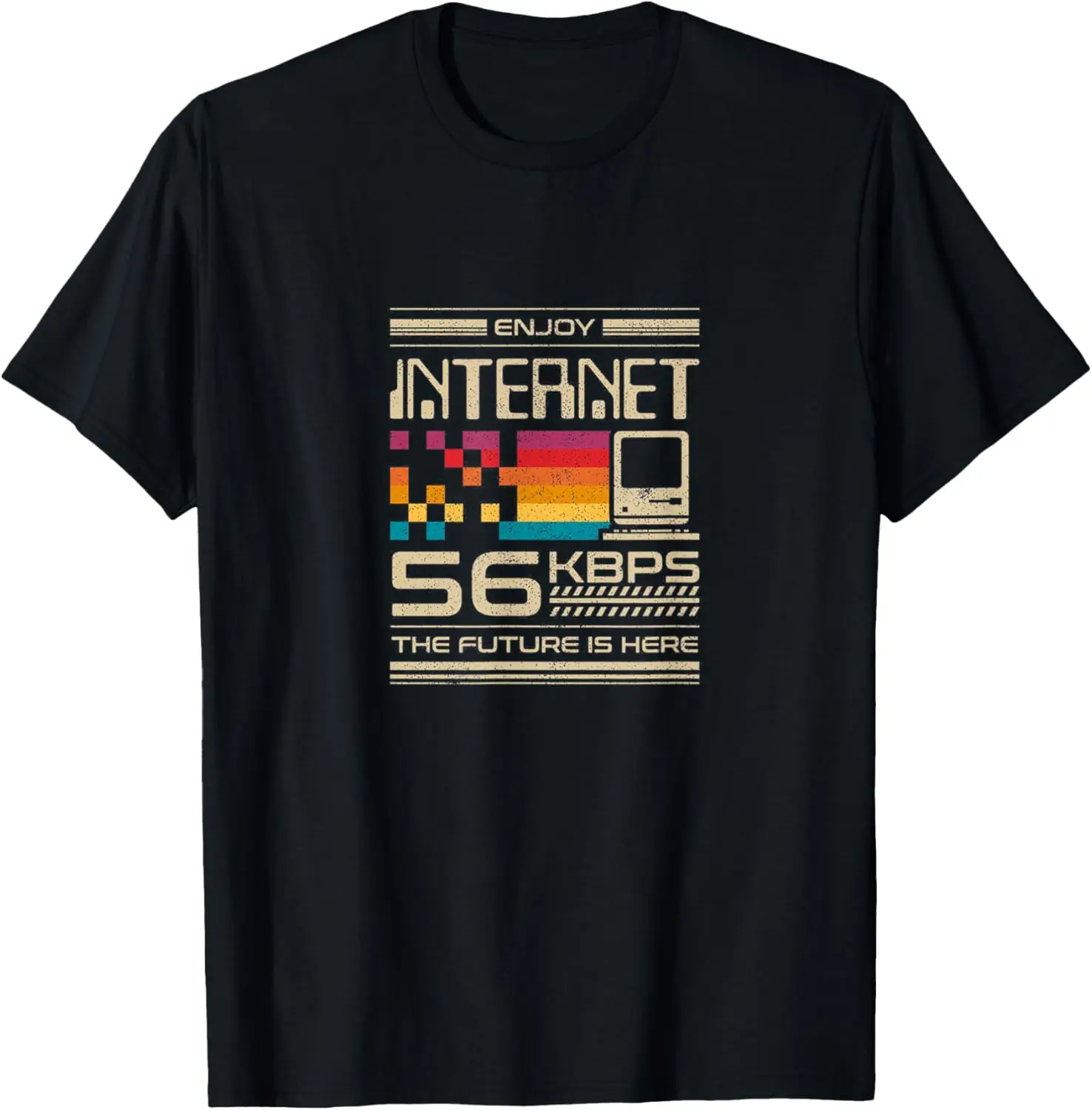 Enjoy Internet 56k Modem Computer Geek Developer 90s Gift T-Shirt