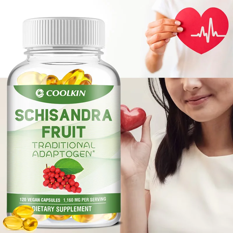 

Organic Schisandra Capsules - Promotes Cardiovascular and Overall Health, Helps Relieve Stress, Improves Mood, Non-GMO