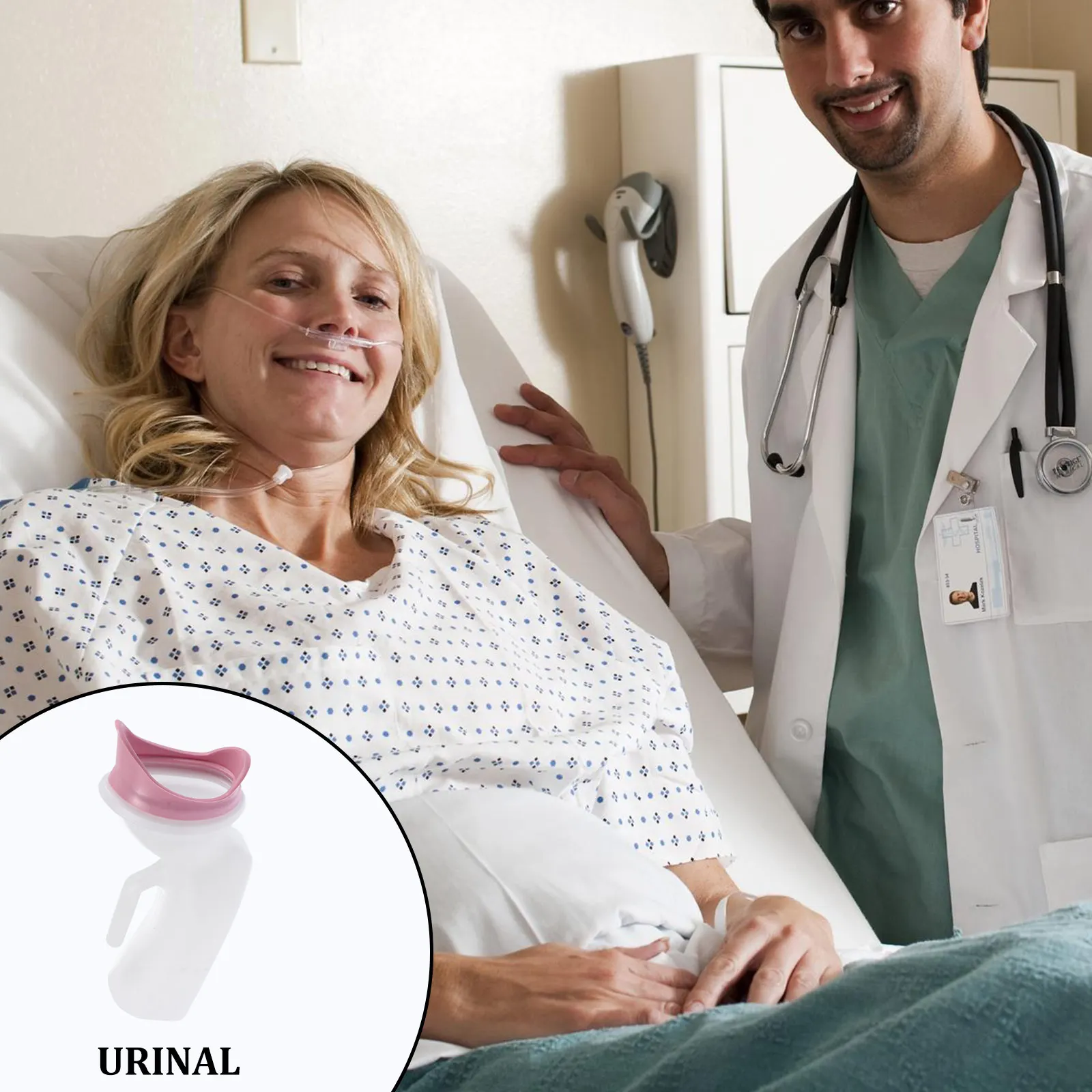 

1pc Soft-Mouth Urinal Bottle Large Capacity For Female Portable Hospital Home Use Urinary Pot Chamber Pot Patient Urinal