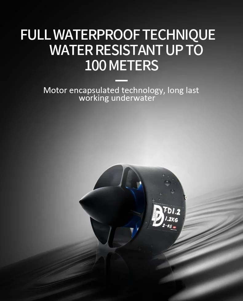 Dd Td1.2 350kv 12V Waterdichte Motor 24V Onderwater Thruster Robot Voor Rov/Auv/Usv/Surfboot