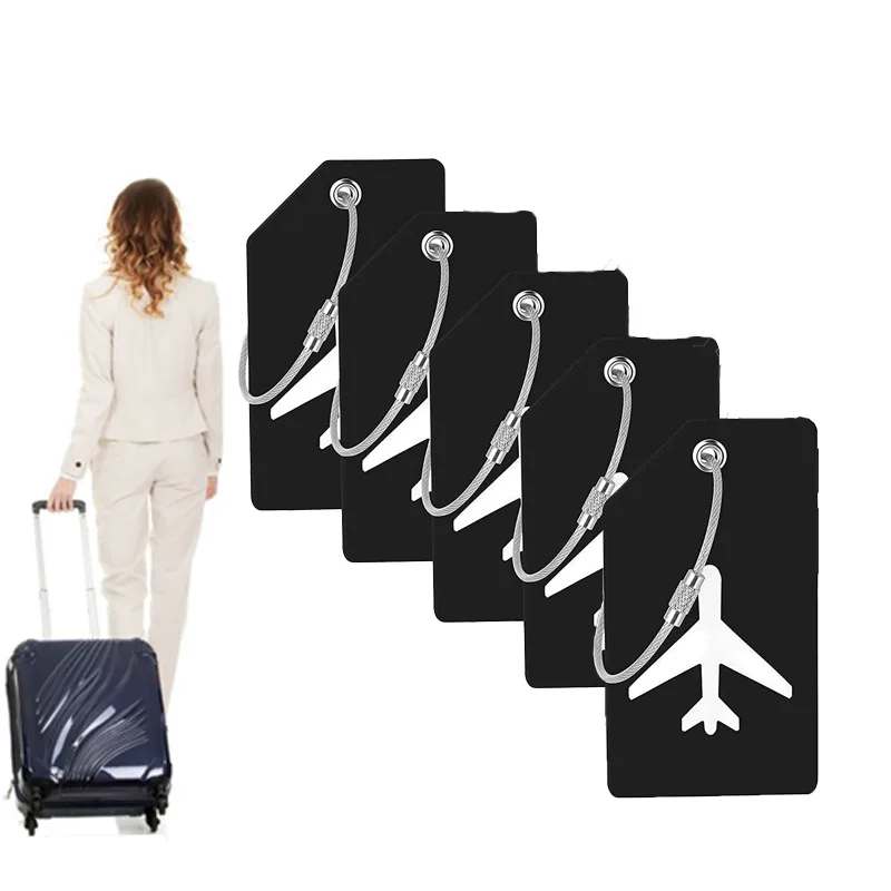 1/6PCS New Women Men Travel Accessories Silicon Luggage Tags Suitcase ID Name Address Holder Baggage Tag Unisex Airplane Labels