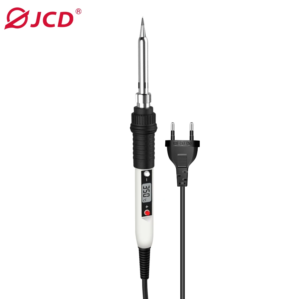 JCD Digital Electric Soldering Iron Set Temperature Adjustable 220V 110V Welding Tool Ceramic Heater Soldering Tips Rework  80W