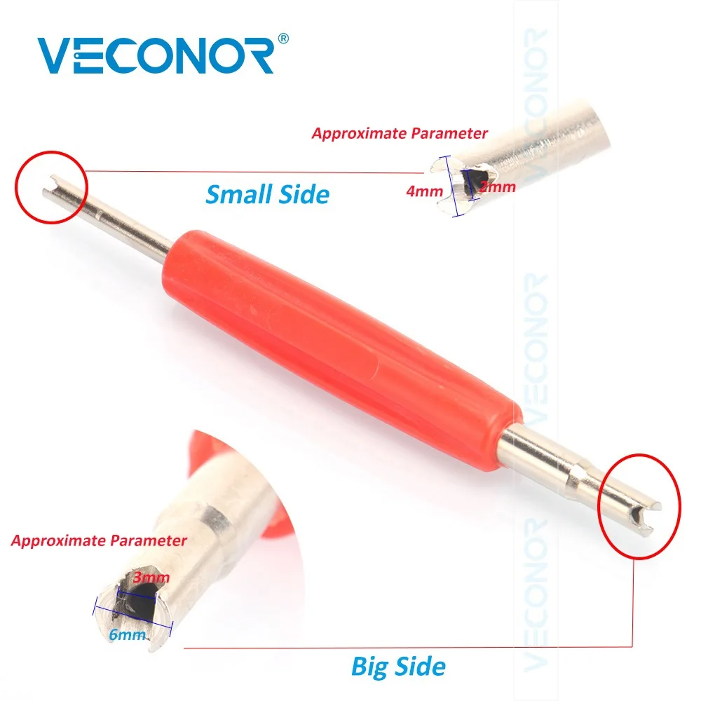 Tire Repair Tools Valve Core Removal Installer Wrench Dual Head For Car Tyre Air Conditioning Valve Core Driving