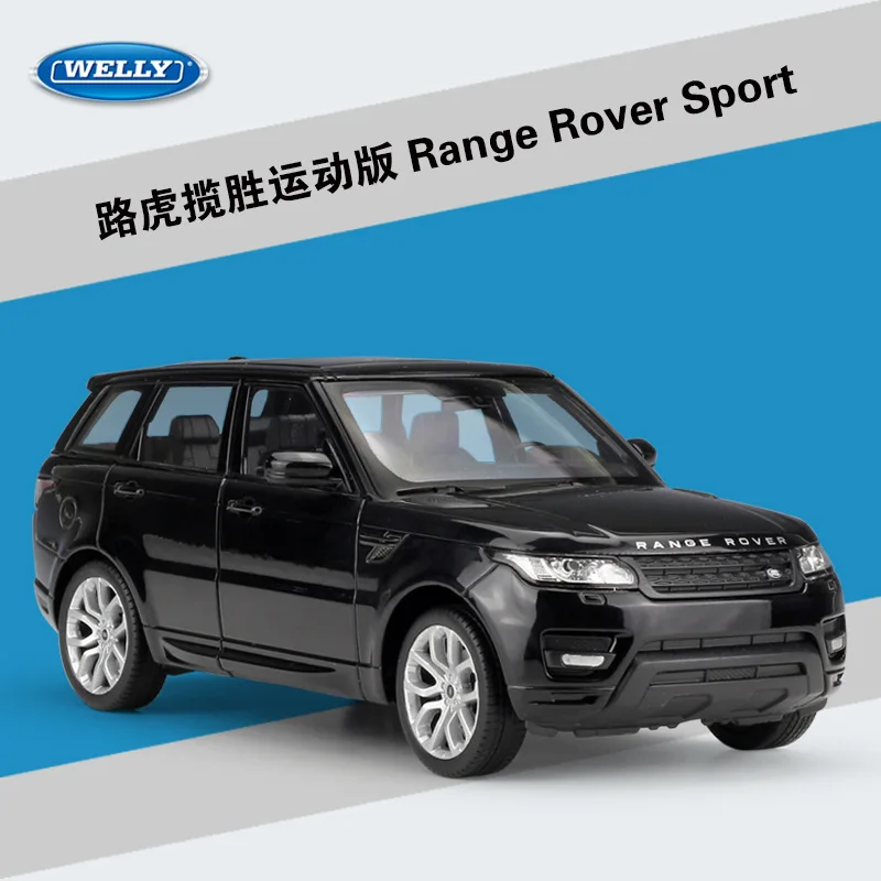 WELLY 1:24 Range Rover Sport Luxury SUV - نموذج سيارة مصبوب مصنوع من خليط معدني مرخص رسميًا، شاشة تجميع مع أجزاء مفتوحة #1