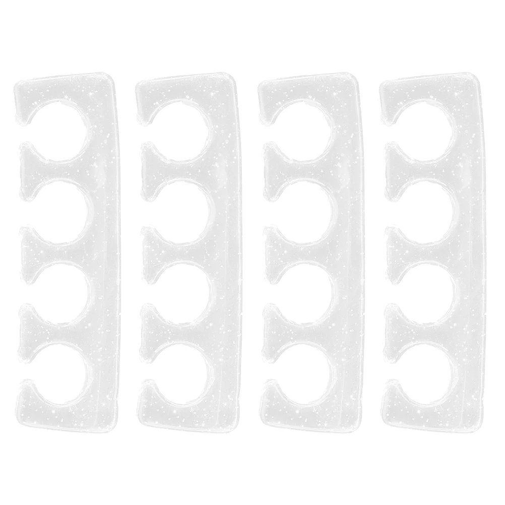 

2Pairs Soft Silicone Toe Separators Reusable Manicure Tool Pedicure Finger Dividers Nail Spacers for Women Men