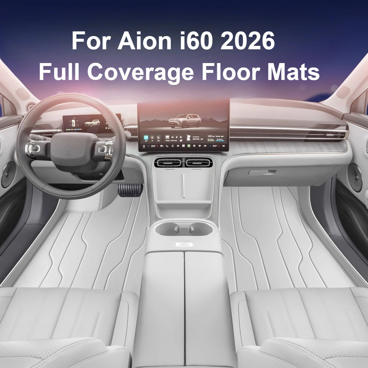 ل Aion i60 2026 الحصير الجلدية المحيطي الكامل مقاوم للماء الأوساخ مقاومة طبقة مزدوجة الكلمة حصيرة ترقية الملحقات #1