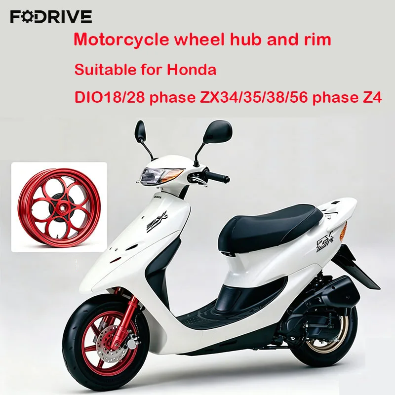 

Motorcycle Modified Aluminum Alloy front Back Wheels Rim Disc Brake for Honda DIO18/28 ZX34/35/38/56 Z4 Motorcycle Whee
