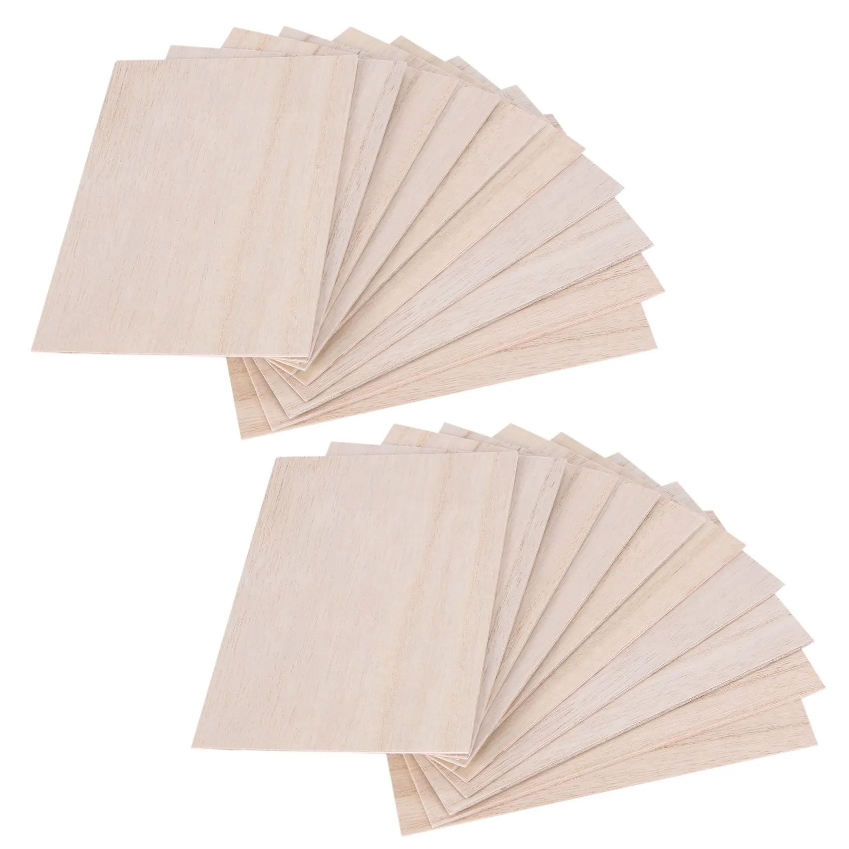 B05C-20Pcs Balsa Wood Sheets Wooden Plate 150 X 100 X 2Mm For House Ship Craft Model DIY