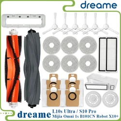 Dla Dreame L10s Ultra/L10S Pro/S10 Pro worki odkurzacz robot mop filtr do odkurzacza szczotka do czyszczenia części zamienne